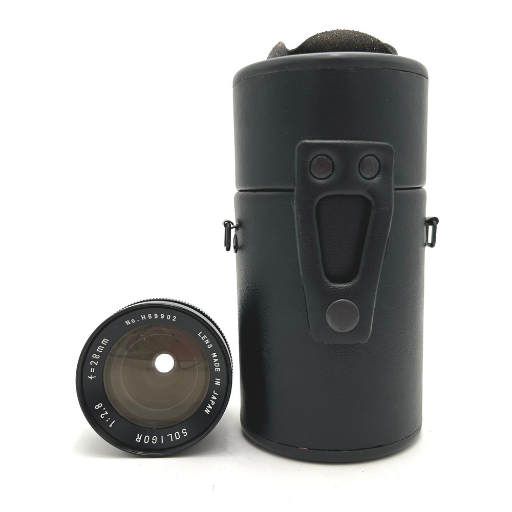 Soligor 28mm f2.8 Wide Angle Lens Japan H69902 with Braun Cap and Case